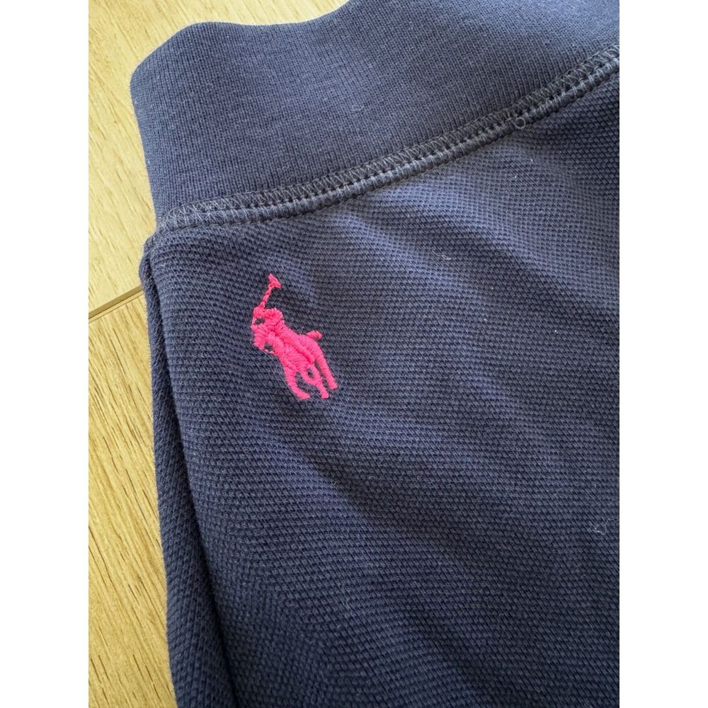 Polo Ralph Lauren Navy Ruffle Skort Pink Pony Preppy Tennis Skirt Girl L 12-14 - Picture 10 of 12